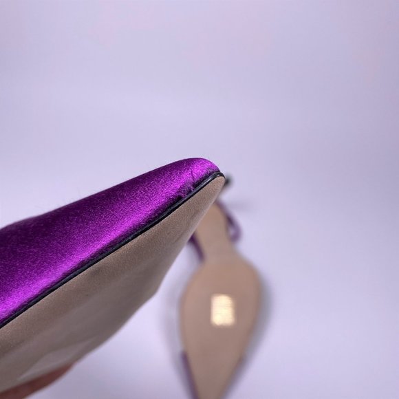 JIMMY CHOO Purple Satin 'Farley 95' PVC Trim - Picture 10 of 11